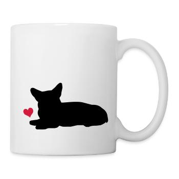 Corgi - Tasse - Weiß - Rechts