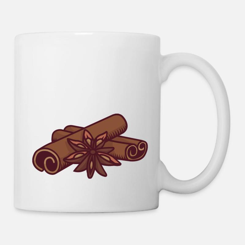 Zimt-Anis-Kaffee - Tasse - Weiß