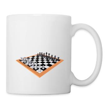 Jeu d'échecs, jouer aux échecs, sport d'échecs - Mug blanc - blanc - Droite