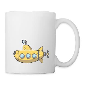 Gelbes U-Boot - Tasse - Weiß - Rechts