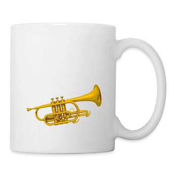 Trumpet, Trumpet, Music, Musical Instrument - Mug - white - Right