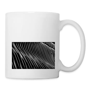Zebra Wellen Linien - Tasse - Weiß - Rechts