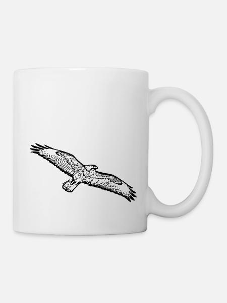 Bird of prey buzzard Buzzard Bird - Mug - white