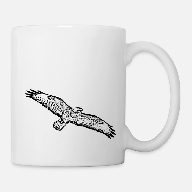 Raubvogel Bussard Buzzard Bird - Tasse - Weiß