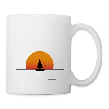 Voilier sur la mer - Mug blanc - blanc - Droite