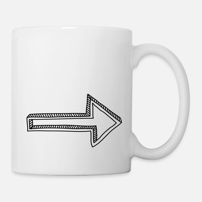 Pfeil - Tasse - Weiß