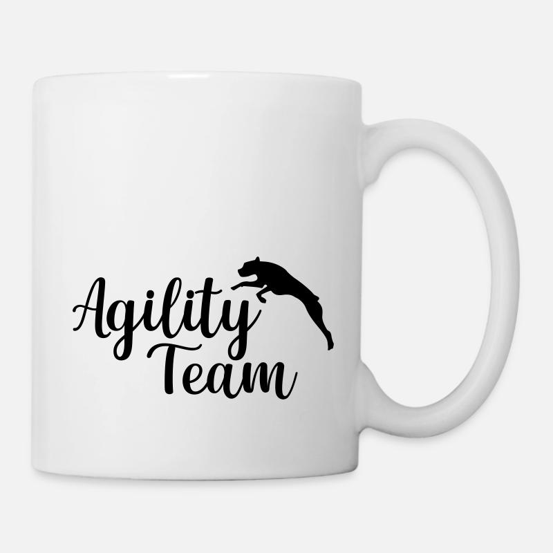 Sports de chien d'équipe d'agilité - Mug blanc - blanc