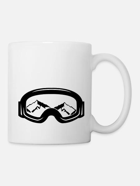 masque de ski - Mug blanc - blanc