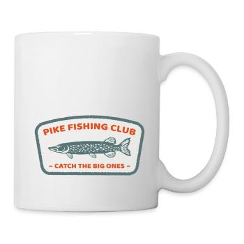 Cadeau rétro d'ange de club de pêche de brochet cool - Mug blanc - blanc - Droite