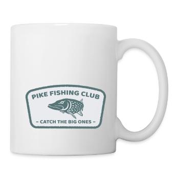 Cadeau rétro d'ange de club de pêche de brochet cool - Mug blanc - blanc - Droite