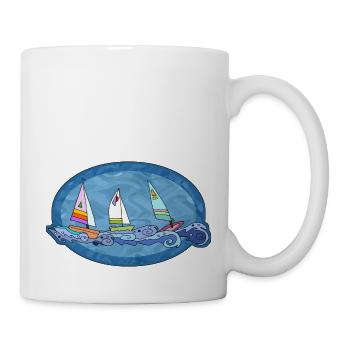 Segelboote - Tasse - Weiß - Rechts