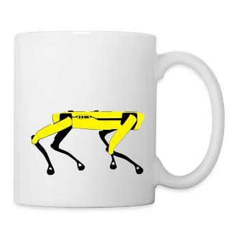 Roboter Spot Boston Dynamics Black Mirror Hund Dog - Tasse - Weiß - Rechts