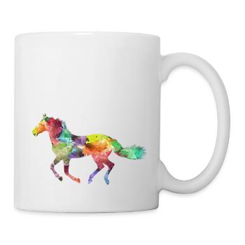 Pferd - Tasse - Weiß - Rechts