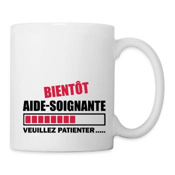 bientôt aide-soignante / future aide-soignante - Mug blanc - blanc - Droite
