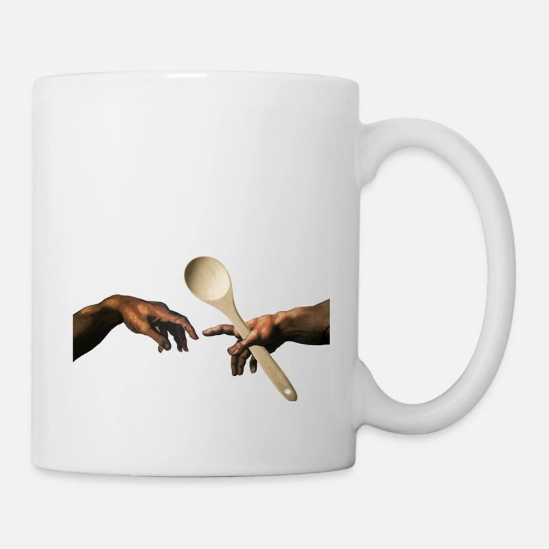 Cuillère en bois Michel-Ange - Mug blanc - blanc