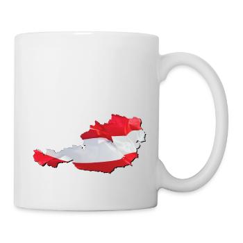 Echte Österreich Flagge – Flag Map - Tasse - Weiß - Rechts