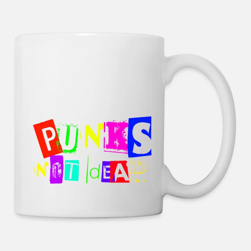 PUNKS NOT DEAD - Mug blanc - blanc