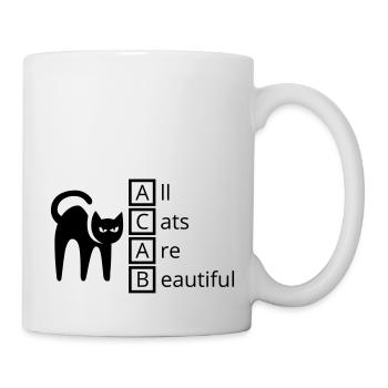 All Cats Are Beautiful (ACAB) Aktivismus Anarchy - Tasse - Weiß - Rechts