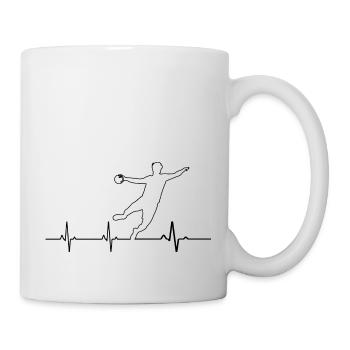 Handball Herzschlag Handballer - Tasse - Weiß - Rechts