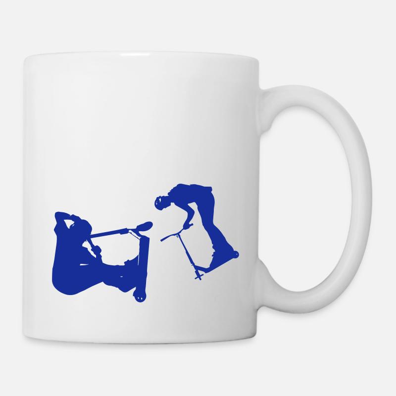 Cascade Scooter Rider in Action Teamrider BLUE - Mug blanc - blanc