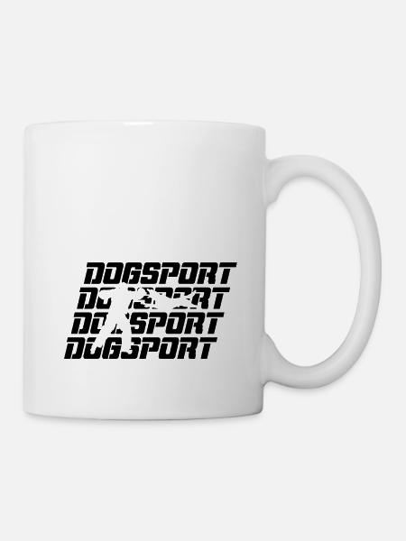 Dogsport Schutz Schwarz - Tasse - Weiß