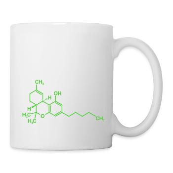 Tetrahydrocannabinol THC Molecule - Mug - white - Right