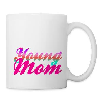 Young Mom - Tasse - Weiß - Rechts