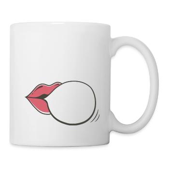 Bouche Bulles de parole Communication - Mug blanc - blanc - Droite