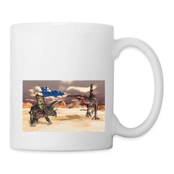 Pentaceratops und Spinosaurus - Tasse - Weiß - Rechts