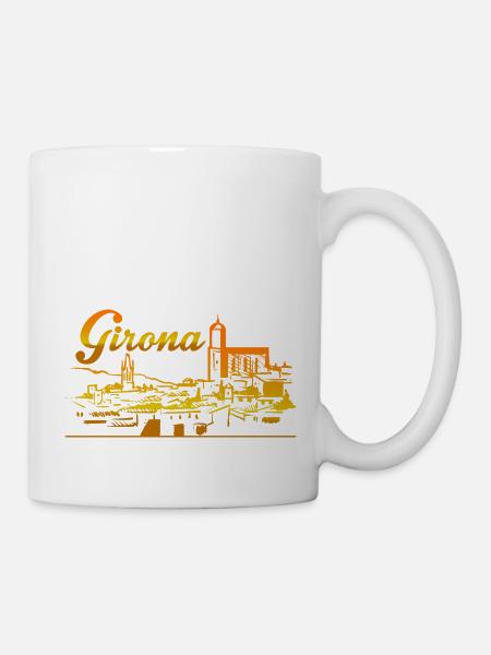 Skyline Girona by The Manzanita - Mug blanc - blanc