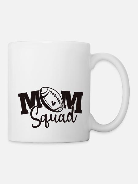 B Football Mom Squad - Tasse - Weiß