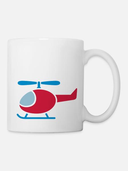 Hélicoptères hélicoptères - Mug blanc - blanc