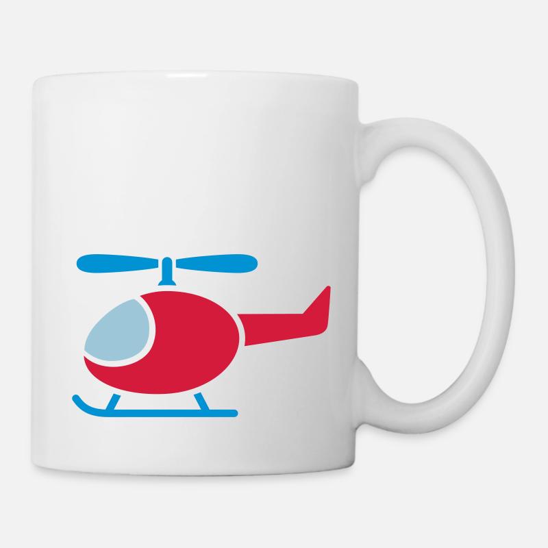 Hélicoptères hélicoptères - Mug blanc - blanc