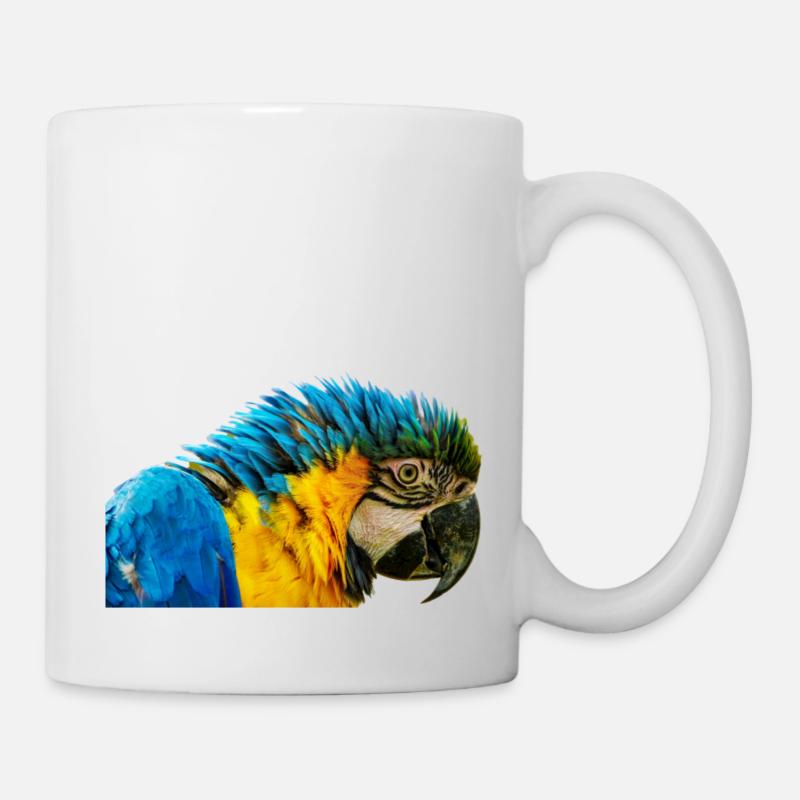 Blue Macaw beautiful eye - Mug - white