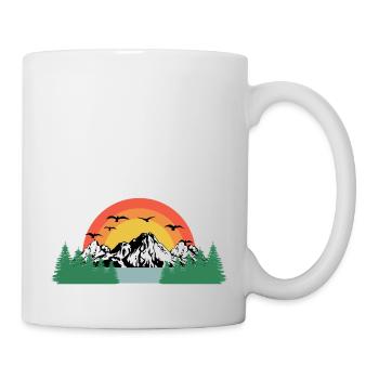 Dans la randonnée de randonnée des grimpeurs sauvages - Mug blanc - blanc - Droite