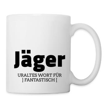 jäger - uraltes wort für fantastisch - Tasse - Weiß - Rechts