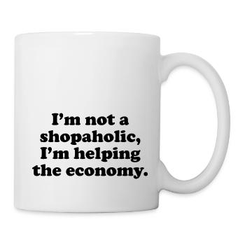 SHOP AHOLIC HELFEN WIRTSCHAFT - Tasse - Weiß - Rechts