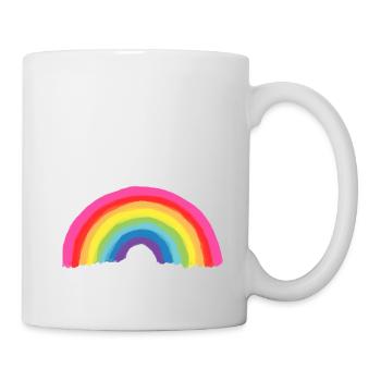 Rainbow 8 colors for acceptance and tolerance - Mug - white - Right