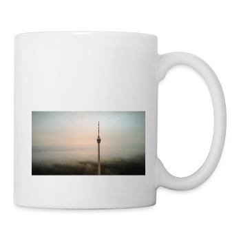 Stuttgarter Fernsehrturm über den Wolken - Tasse - Weiß - Rechts