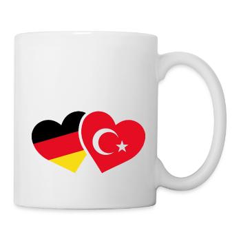 Allemagne Drapeau Turquie Coeur Amour - Mug blanc - blanc - Droite