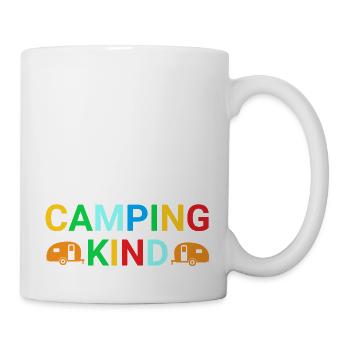 Glückliches Camping Kind - Tasse - Weiß - Rechts
