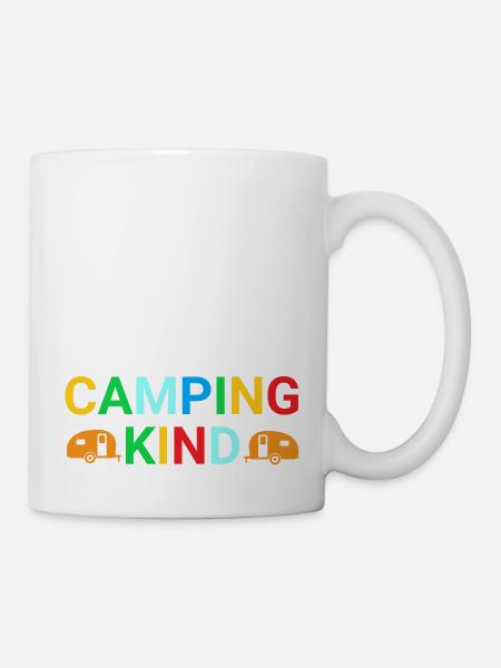 Glückliches Camping Kind - Tasse - Weiß