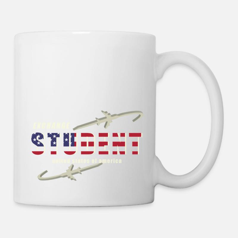 Étudiant d’échange aux États-Unis - Mug blanc - blanc