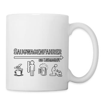 saugwagenfahrer aus leidenschaft - Tasse - Weiß - Rechts