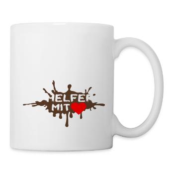 Helfer mit Herz - Tasse - Weiß - Rechts