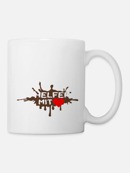 Helfer mit Herz - Tasse - Weiß