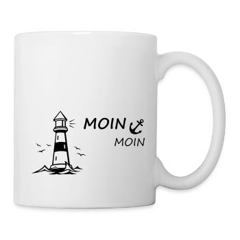 Moin Moin - Tasse - Weiß - Rechts