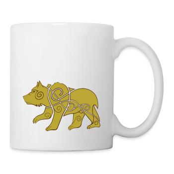 Ein Wikinger-Druide, der sich in Bärenform verwandelt - Tasse - Weiß - Rechts