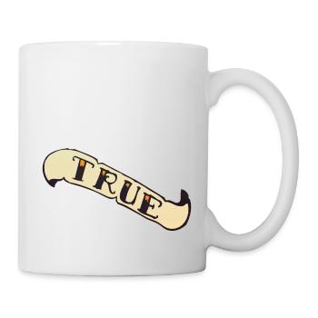 true banderole old school - Mug blanc - blanc - Droite