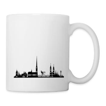 MTB Lifestyle - Wheely Freiburg Skyline - Tasse - Weiß - Rechts